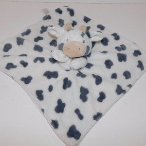 Carters White Gray Spotted Holstein Cow Baby Security Blanket Plush Lovey Nunu